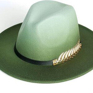 Wide brim felt hat with belt